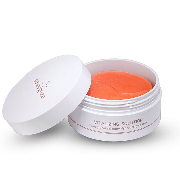 Маски-патчи увеличенного размера Beauugreen Pomegranate&ruby Hydrogel Eye Patch, 30 пар